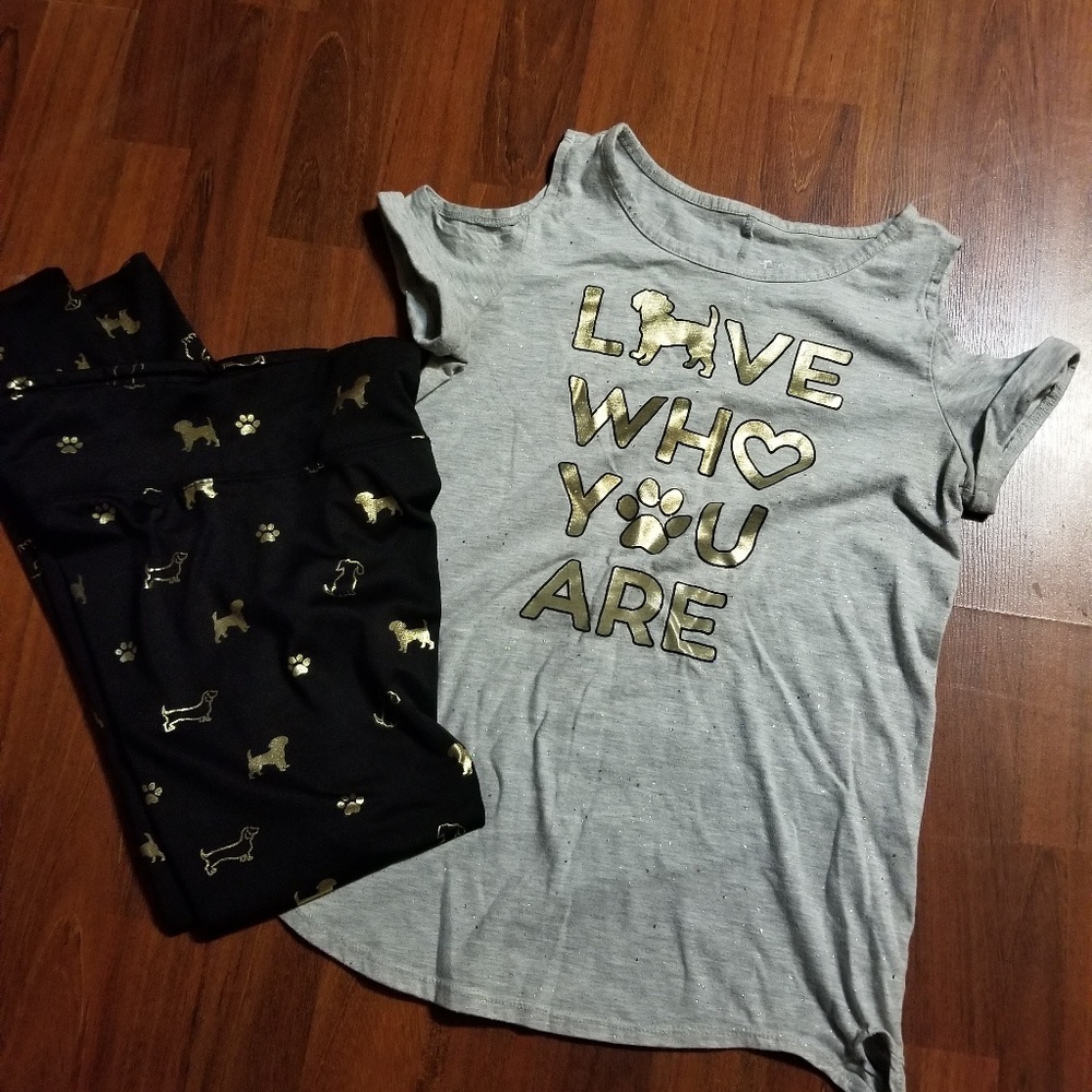 Justice matching outfit size 12